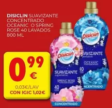 Disiclin - Suavizante Concentrado Oceanic O Spring Rose 40 Lavados