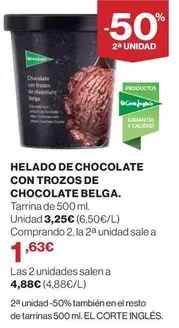 Helado De Chocolate Con Trozos De Chocolate Belga