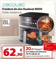 Cecotec - Freidora De Aire Duoheat 8000