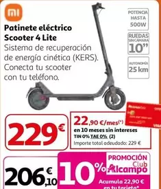 Xiaomi - Patinete Eléctrico Scooter 4 Lite