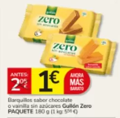 Gullón - Barquillos Sabor Chocolate O Vainilla Sin Azucares