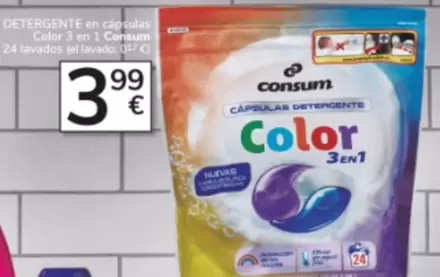 Consum - Detergente En Cápsulas Color 3 En 1
