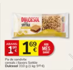 Dulcesol - Pa De Sandvitx Cereals I Llavors Sottile