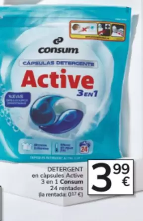 Consum - Detergent En Capsules Active 3 En 1