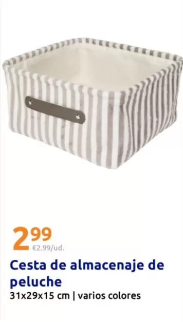 Cesta De Almacenaje De Peluche