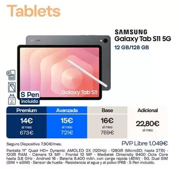 Samsung - Galaxy Tab S11 5g
