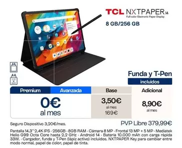 TCL - Nxtpaper 8 GB/256 GB