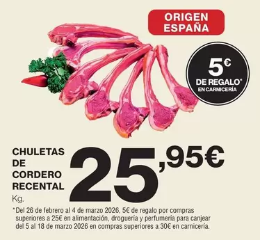 origen - Chuletas De Cordero Recental