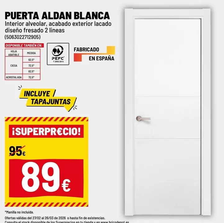 Interio Aldan Blanca