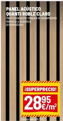 Claro - Panel Acústico Ouanti Roble