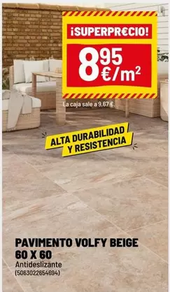 Pavimento Volfy Beige 60 X 60