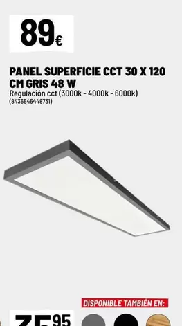 Panel Superficie Cct 30 X 120 Cm Gris 48 W