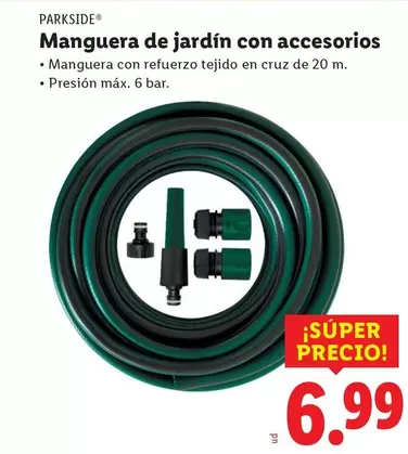Parkside - Manguera De Jardin Con Accesorios