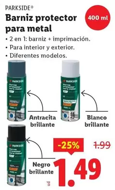 Parkside - Barniz Protector Para Metal