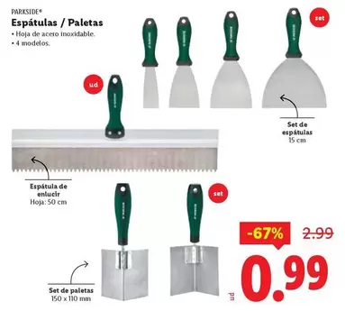 Parkside - Espátulas/Paletas