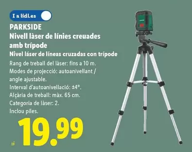 Parkside - Nivel Láser De Líneas Cruzadas Con Trípode