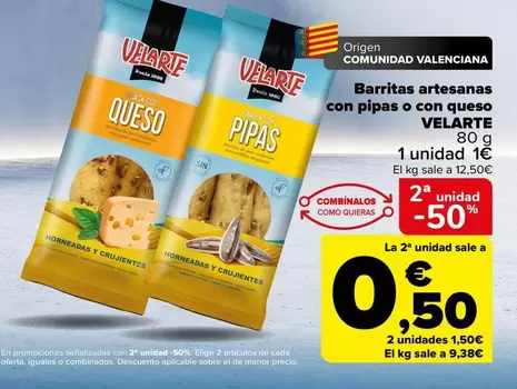 Velarte - Barritas Artesanas Con Pipas O Con Queso