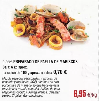 Preparado De Paella De Mariscos