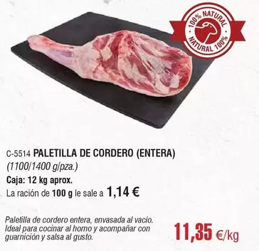 Ideal - Paletilla De Cordero (Entera)