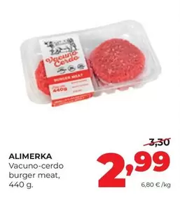 Alimerka - Vacuno-cerdo Burger Meat
