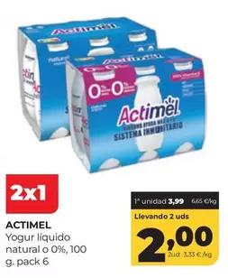 Actimel - Yogur Liquido Natural O 0%
