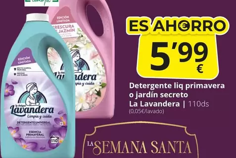 Lavandera - Detergente Liq Primavera O Jardín Secreto