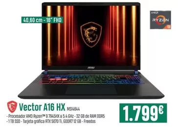 MSI - Vector A16 HX