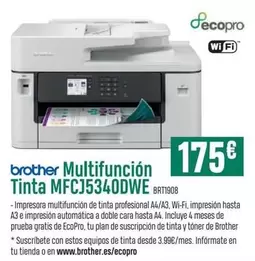 Brother - Multifuncion Tinta MFCJ5340DWE 
