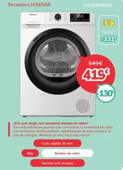 Hisense - Secadora 