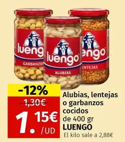 Luengo - Alubias, Lentejas O Garbanzos Cocidos