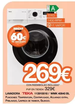 Teka - Lavadora WMK 40840 BL 