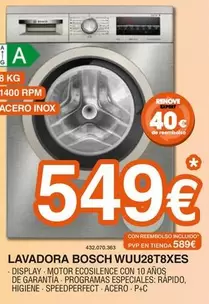 Bosch - Lavadora WUU28T8XES 