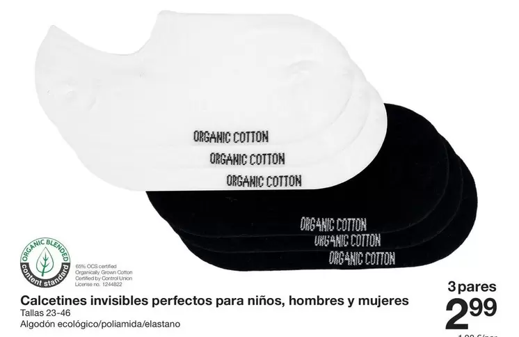 Organic - Calcetines Invisibles Perfectos Para Niños, Hombres Y Mujeres