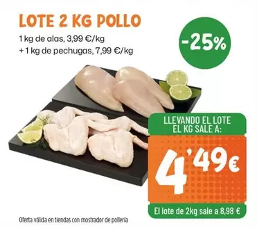 Lote 2 Kg Pollo