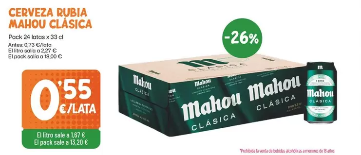 Mahou - Cerveza Rubia Clasica