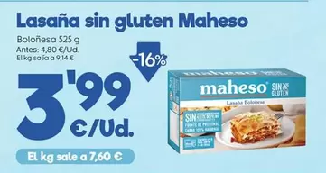 Maheso - Lasana Sin Gluten