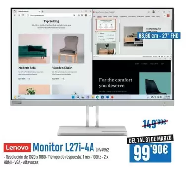 Lenovo - Monitor L27i-4A