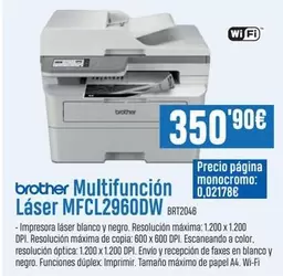 Brother - Multifuncion Laser MFCL2960DW