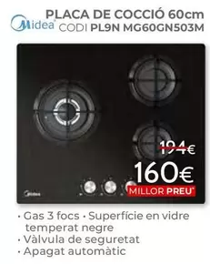 Midea - Placa De Cocció MG60GN503M 