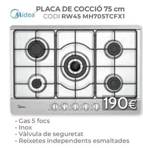 Midea - Placa De Cocció MH705TCFX1