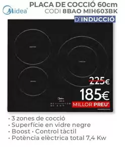 Midea - Placa De Coccio MIH603BK 