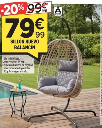 Sillón Huevo Balancin