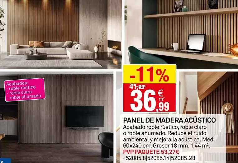 Panel De Madera Acústico