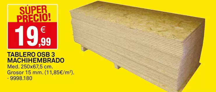 Tablero Osb 3 Machihembrado