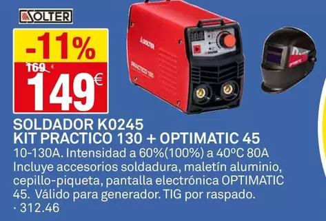 Solter - Soldador K0245 Kit Practico 130 + Optimatic 45