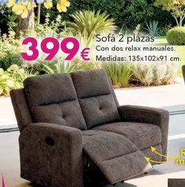 Sofa Con Dos Relax Manuales