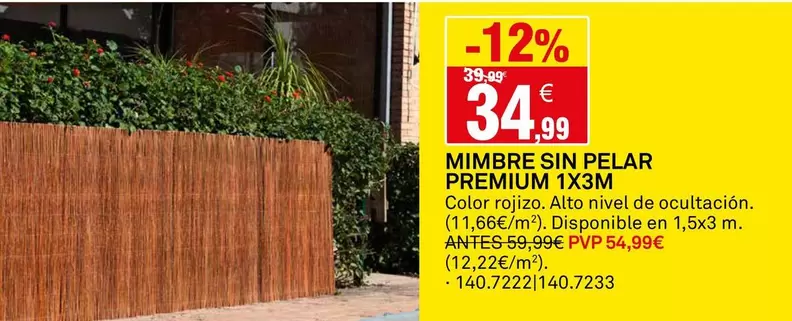 Mimbre Sin Pelar Premium