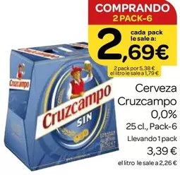 Cruzcampo - Cerveza 0,0% 