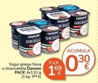 Danone - Yogur Griego Fresa O Stracciatella Pack