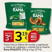 Rana - Pasta Fresca Rellena De Ricotta Y Espinacas O Crema De Calabaza Y Cebolla De La Huerta